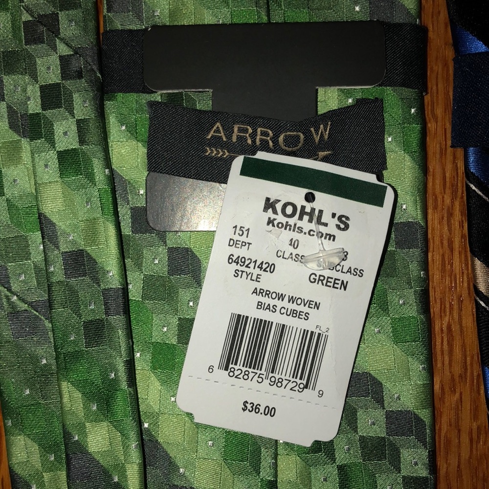 three ties men kohls patterned striped - Picture 2 of 5